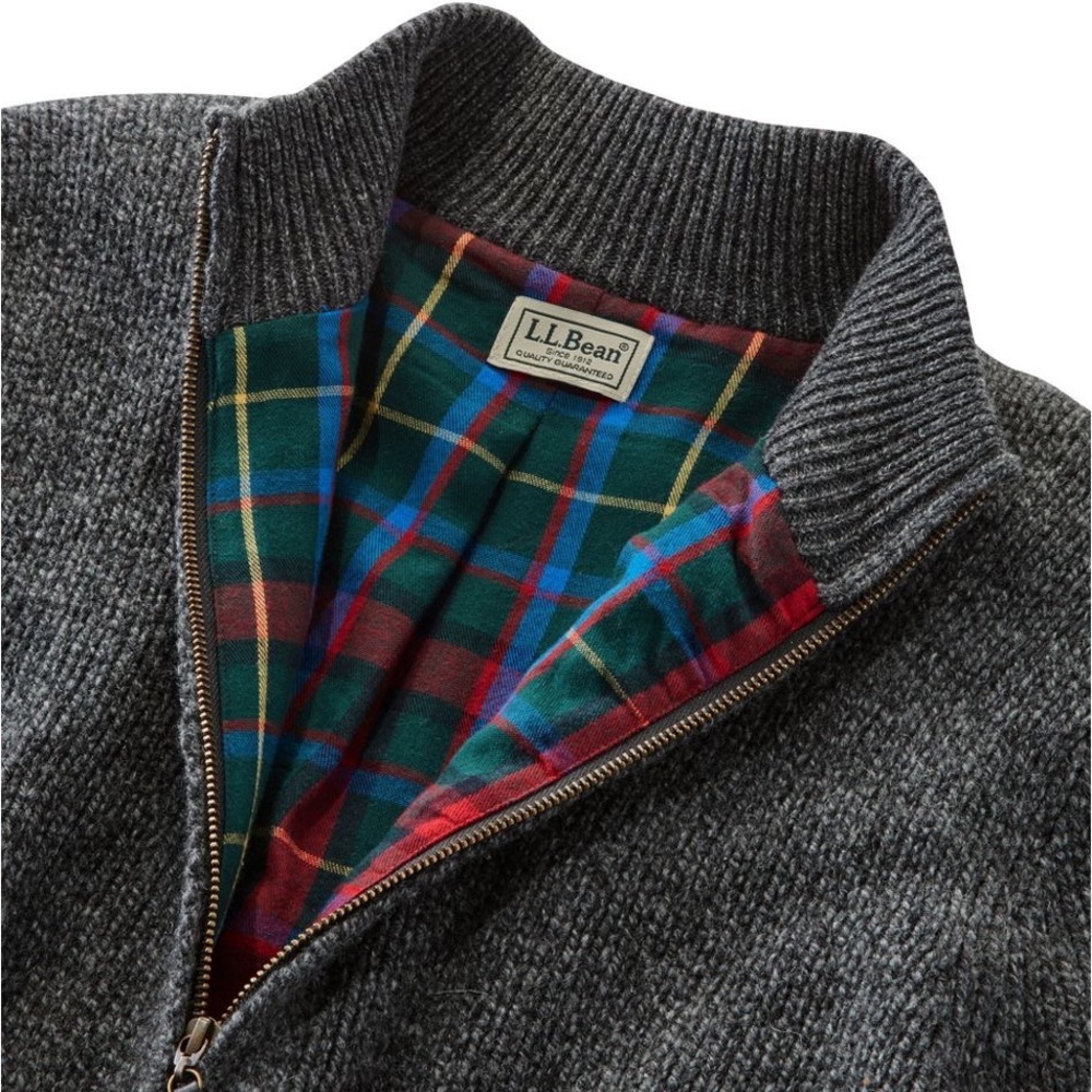 L.L. Bean Men’s Lambs Wool ZipUp Jacket